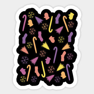Happy New Year Holiday Vibes Pattern Sticker